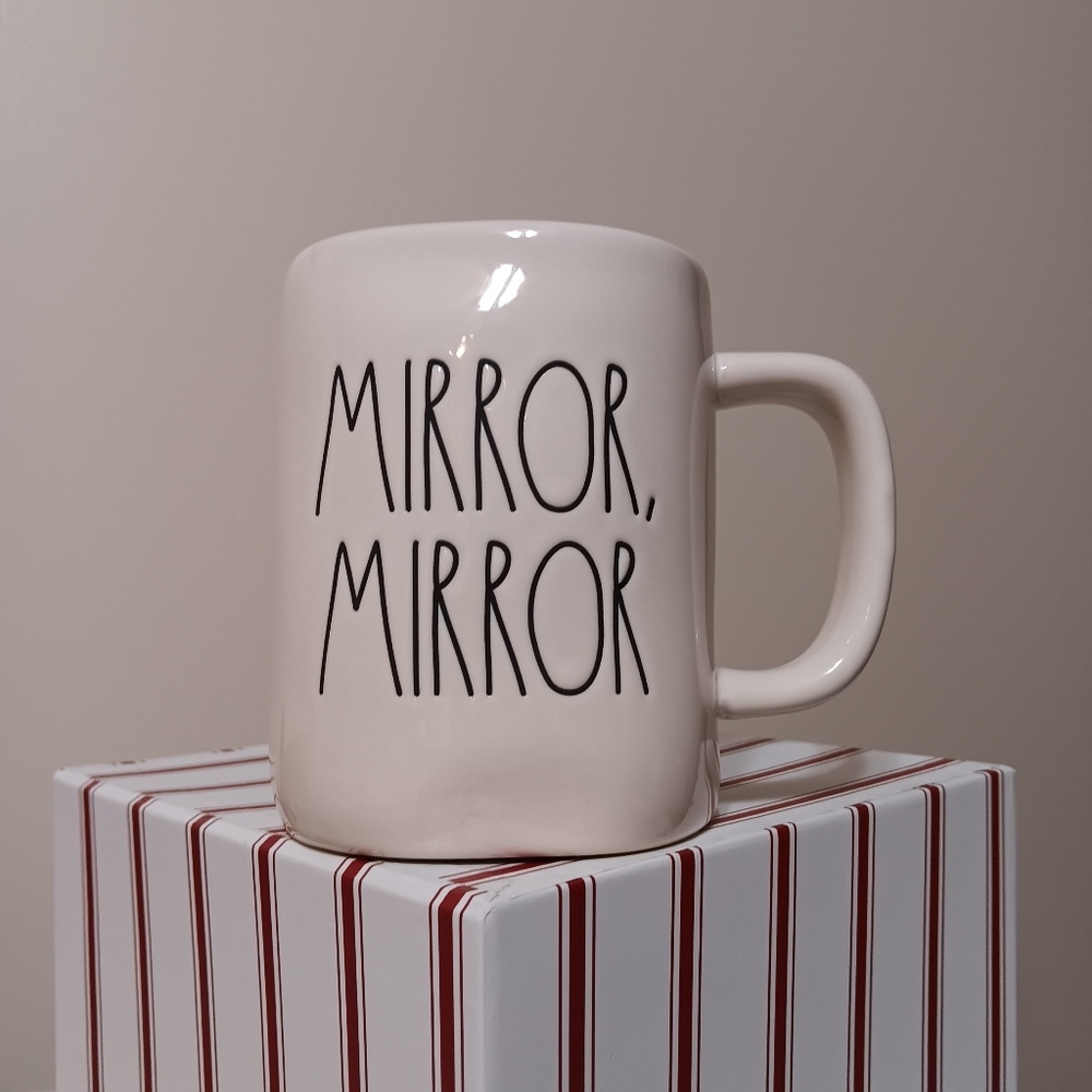 Rae Dunn Disney Villains Mirror Mirror Coffee Tea Mug Artisan Ivory Black Red - Picture 8 of 8